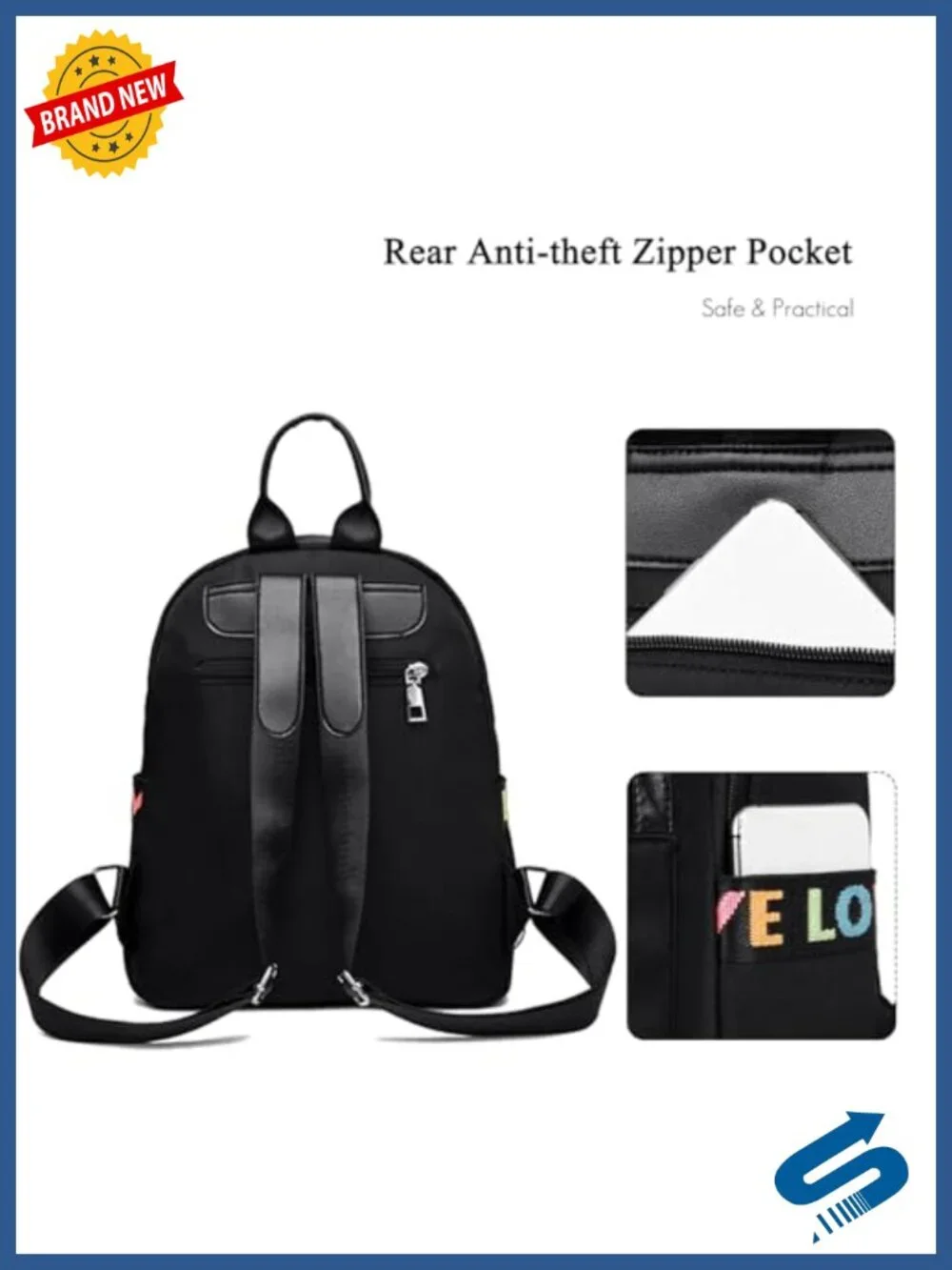 Water-Resistant Lightweight Backpack for Work Travel College